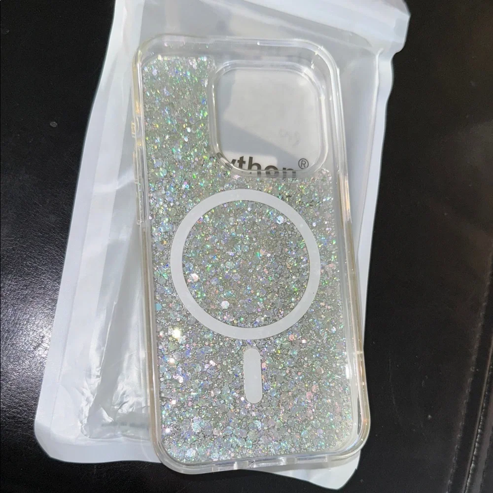 Glitter Phone Case with MagSafe Compatibility for iPhone 15 Pro